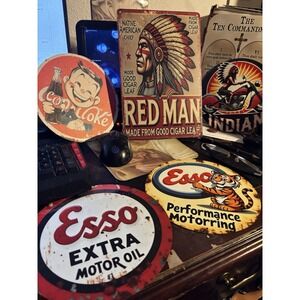 Vintage Style Gasoline Garage Metal Sign Lot 5 styles Gas Pump Signs